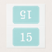 Carte de table pliée Turquoise Simplement Élégante (Outside Unfolded)