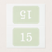 Carte de table pliée verte tout simplement élégant (Outside Unfolded)