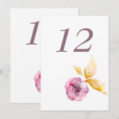 Carte de table Plumrose (Devant / Derrière)