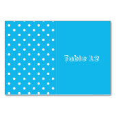 Carte de table Pointe Polka Blue Pool Party (Dos)