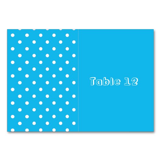 Carte de table Pointe Polka Blue Pool Party (Devant)