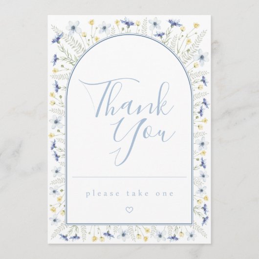 Carte de table pour les faveurs (Devant)