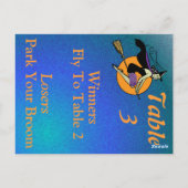 Carte de table pour sorcière Halloween Bunco Numér (Dos)