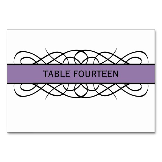Carte de table pourpre déco (Devant)
