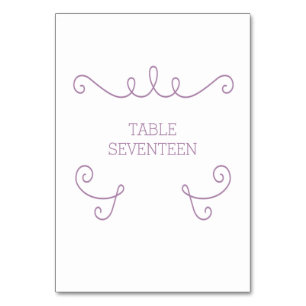 Carte de table pourpre Whimsical Flourd