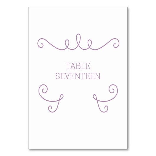 Carte de table pourpre Whimsical Flourd (Par défaut)