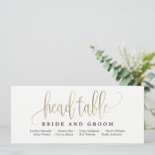 Carte de table principale - Jolie calligraphie (Debout devant)