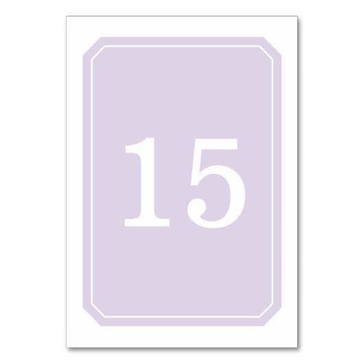 Carte de table Purple Simply Elegant (Par défaut)