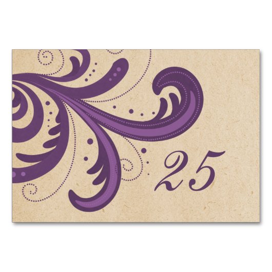 Carte de table Purple Stylish (Devant)