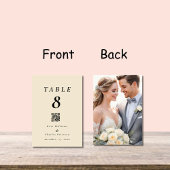 Carte de table Qr personnalisée Photo moderne