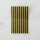 Carte de table rayée or et noir avec ancre marine (Intérieur)