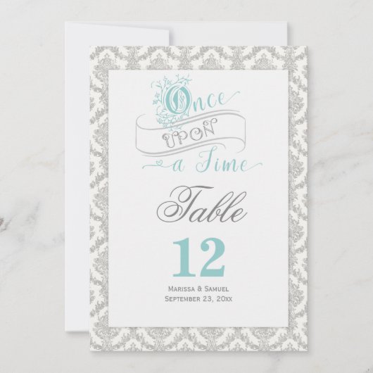 Carte de table recto-verso Fairytale Once Upon a T (Devant)
