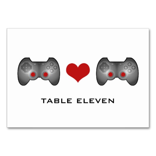 Carte de table Red Cute Gamer (Devant)