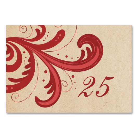 Carte de table Red Stylish (Devant)