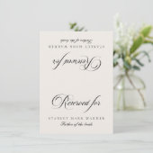 Carte de table réservée pour mariage classique ivo (Debout devant)