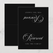 Carte de table réservée pour mariage classique ivo (Devant / Derrière)