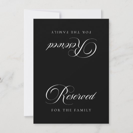 Carte de table réservée pour mariage classique ivo (Devant)