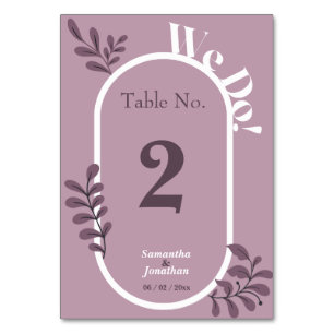 Carte de table Rococo Pink Simple Mariage