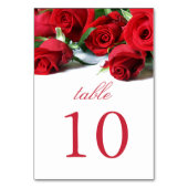 Carte de table Romantic Red Roses (Dos)