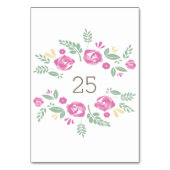 Carte de table rose (Dos)