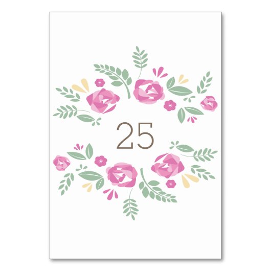 Carte de table rose (Par défaut)