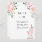 Carte de table Rosé All Day Fête des mariées (Devant / Derrière)