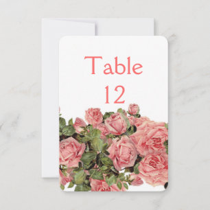 Carte de table Roses de Magic Rose vintage
