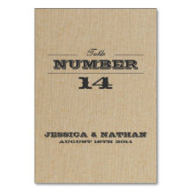 Carte de table Rustic Trophy Grey