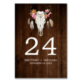 Carte de table Rustic Wood Antler (Dos)