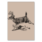 Carte de table Rustique Mariage de forêt de cerfs (Dos)