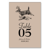 Carte de table Rustique Mariage de forêt de cerfs (Par défaut)