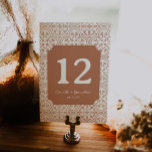 Carte de table Rustique Mariage en terre cuite<br><div class="desc">Si vous projetez un mariage à thème rustique au Mexique, choisir les bons numéros de table est une excellente façon d'ajouter une touche de charme et de personnalité à votre réception. Les numéros de table de conception de tuiles mexicaines peuvent être facilement customisés avec des nombres ou des noms. Correspondance...</div>