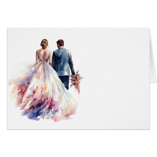 Carte de table Rustique Rose Boho Floral Mariage (Devant Horizontal)