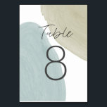 Carte de table Sérénité moderne<br><div class="desc">Notre collection sérénité moderne présente de beaux motifs de pinceau aquarelle dans des tons de sarcelle clair, rose poussiéreux et or foncé. Avec sa texture aérienne en arrière-plan et son écriture et sa mise en page personnalisées modernes, cette collection est un souffle d'air frais et elle est sûre d'émerveiller avec...</div>