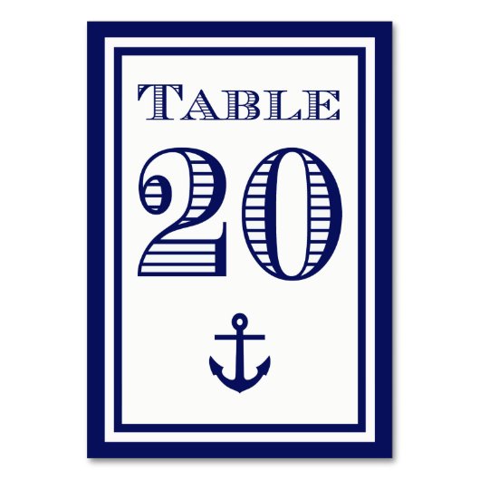 Carte de table simple à encadrement bleu marine av (Par défaut)