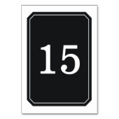 Carte de table simple et noire (Dos)