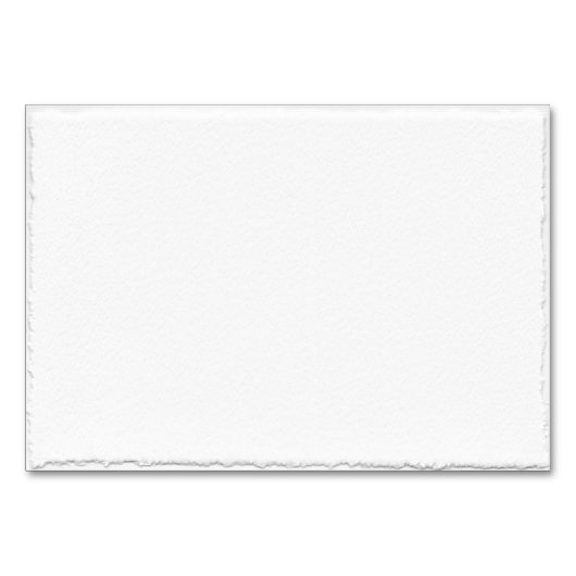Carte de table simple modèle à bord déchiqueté fau (Devant)