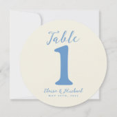 Carte de table simple moderne de mariage côtier (Devant)