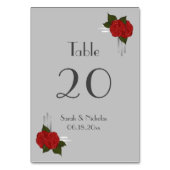 Carte de table simple Rose Déco Mariage (Par défaut)