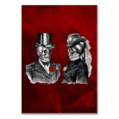 Carte de table Skeleton Skuls mariage (Dos)