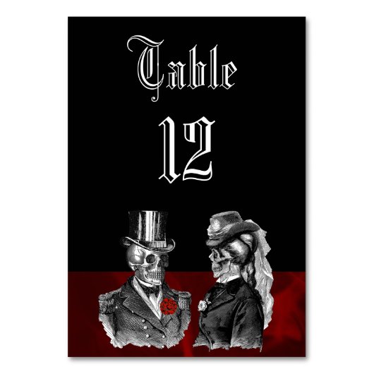 Carte de table Skeleton Skuls mariage (Par défaut)