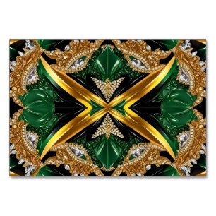 Carte de table spéciale aux couleurs jamaïcaines