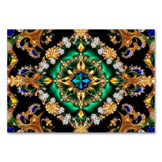 Carte de table spéciale avec couleurs brésiliennes (Devant)