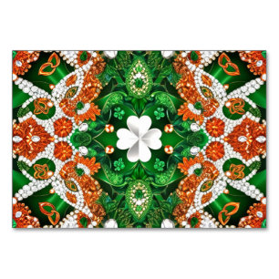 Carte de table spéciale avec couleurs irlandaises