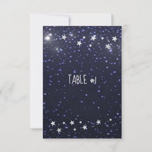 Carte de table Starry Night Mariage (Dos)
