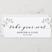 Carte de table supérieure en calligraphie noire su (Devant)