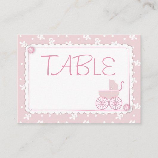 Carte de table Sweet One Girl Mini plat (Devant)