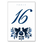 Carte de Table Thème Otomi Mexicain - Nuit (Dos)