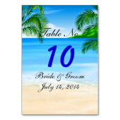 Carte de table Tropical Beach Wedding (Dos)