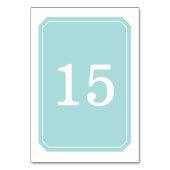 Carte de table Turquoise Simplement Élégante (Dos)
